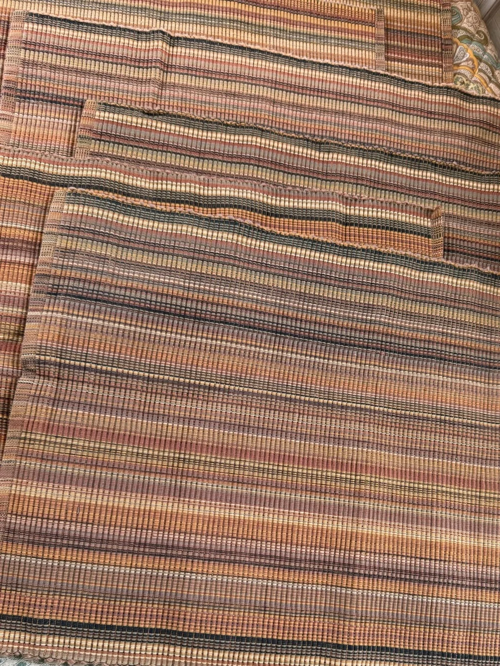 C&F Home Cedar Stripes 100% Cotton Handwoven Set of 6 Placemats 13